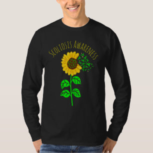T-shirt Ruban Tournesol Scoliose Survivant Guerrier Scolio