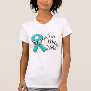T-shirt Ruban turquoise pour mon héros