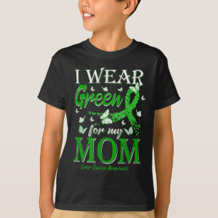 T-shirt Ruban Vert Je Porte Vert Pour Ma Mère Cancer Du Fo