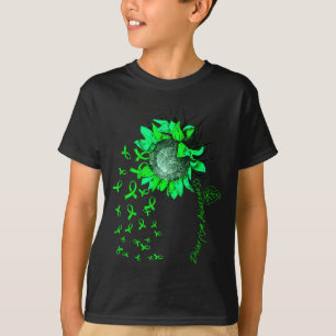 T-shirt Ruban vert tournesol de sensibilisation au nanisme