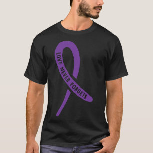 T-shirt Ruban Violet Amour de la Sensibilisation n'oublie