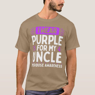 T-shirt Ruban Violet de Guerrier de Famille de Conscience 
