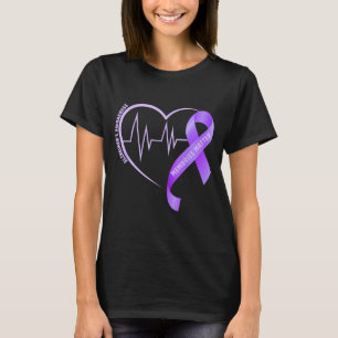 T-shirt Ruban violet de sensibilisation à la maladie d'Alz