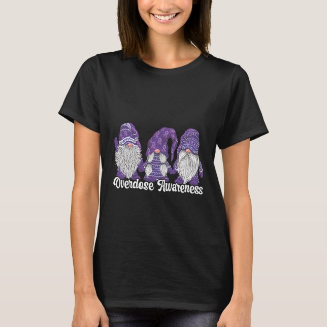 T-shirt Ruban Violet de Sensibilisation au Surdosage de Dr (Devant)