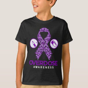 T-shirt Ruban Violet de Sensibilisation au Surdosage de Dr