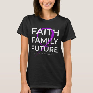 T-shirt Ruban Violet Foi Famille Sensibilisation au Surdos