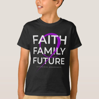 T-shirt Ruban Violet Foi Famille Sensibilisation au Surdos