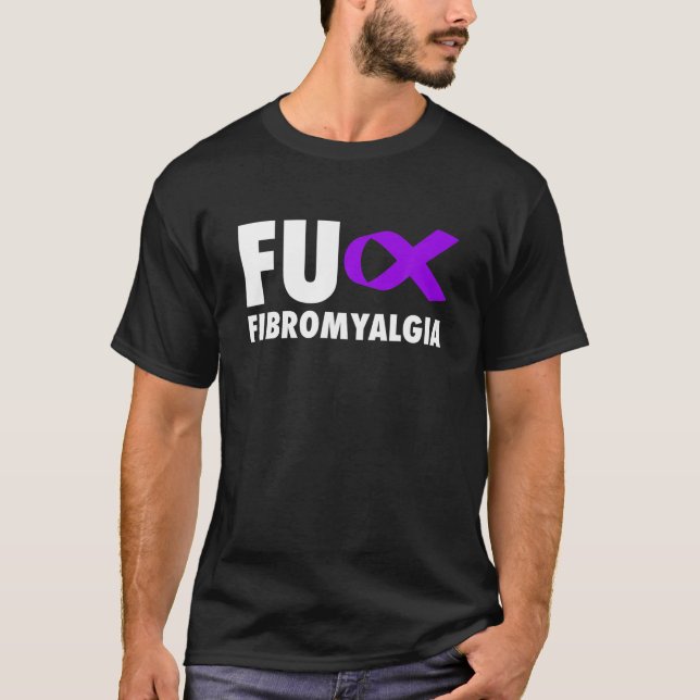 T-shirt Ruban violet FU Fibromyalgia - Fibro (Devant)