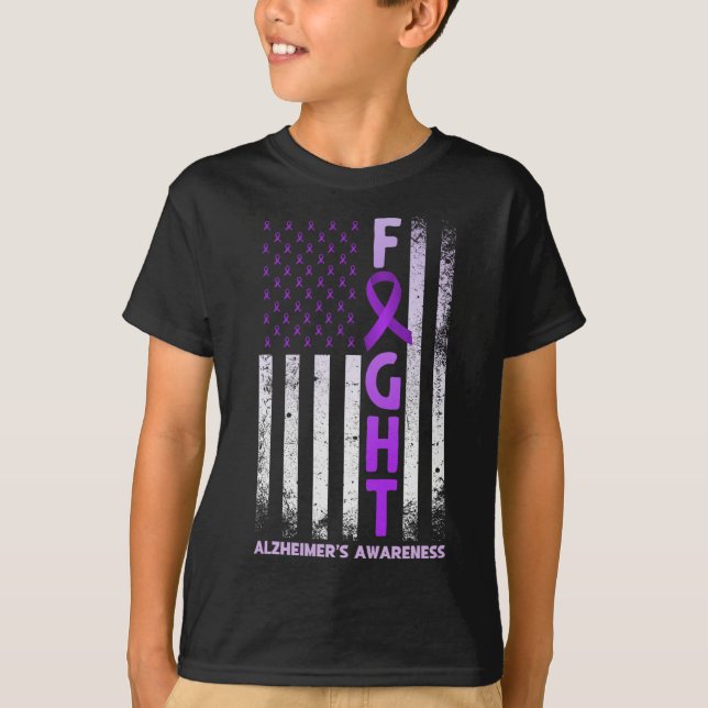 T-shirt Ruban Violet Lutte Heimerheimer Sensibilisation Ét (Devant)