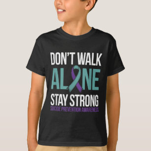 T-shirt Ruban Violet Turquoise de Prévention du Suicide Su