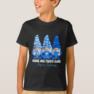 T-shirt Rubans bleus Gnomies de soutien pour le Mois de se