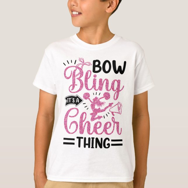 T-shirt Rubans de Cheerleading Bling C'est Une Chose de Ch (Devant)