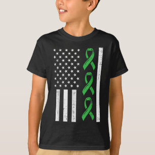T-shirt Rubans de santé mentale Amérique Drapeau Sensibili