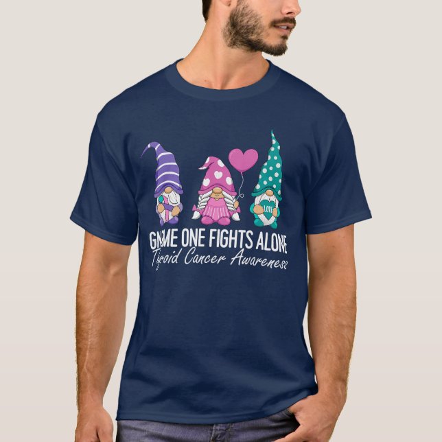 T-shirt Rubans de sensibilisation au cancer de la thyroïde (Devant)