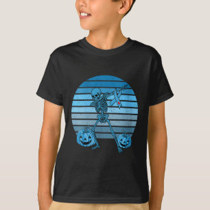 T-shirt Rubans de sensibilisation au diabète de squelette