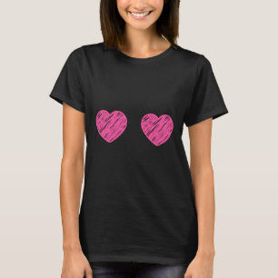T-shirt Rubans du cœur S Breasties Ruban de sensibilisatio