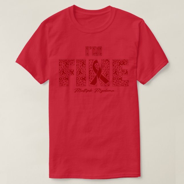 T-shirt Rubans Fibres De Sensibilisation Au Myélome Multip (Design devant)