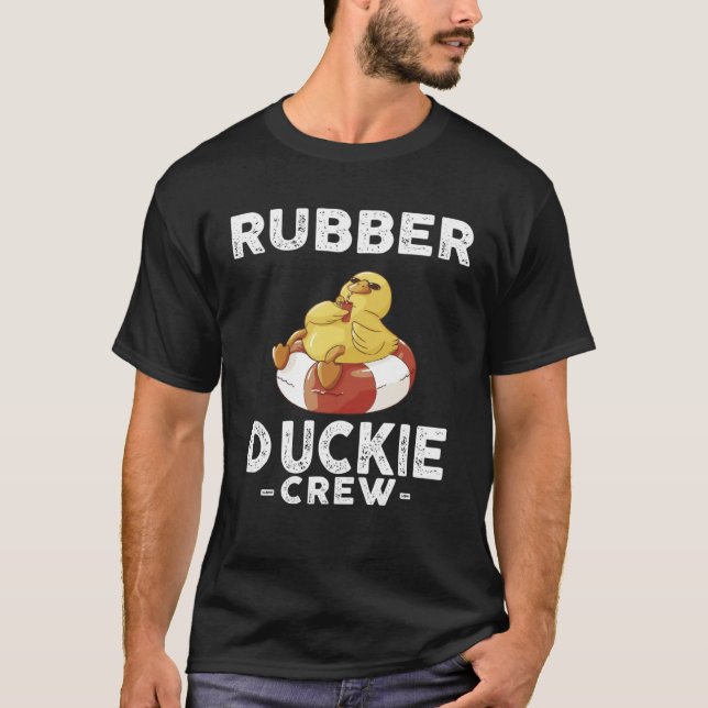 T-shirt Rubber Duck Yellow Duckie Crew Bath Ducks Duckling (Devant)