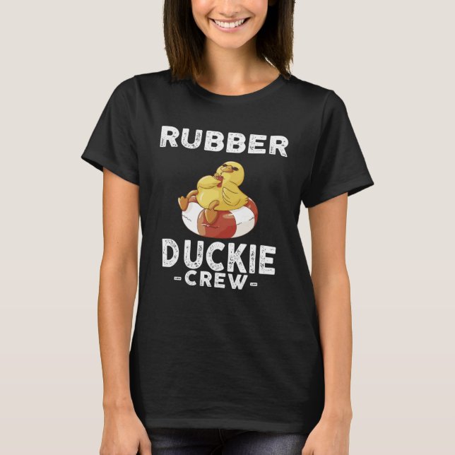 T-shirt Rubber Duck Yellow Duckie Crew Bath Ducks Duckling (Devant)