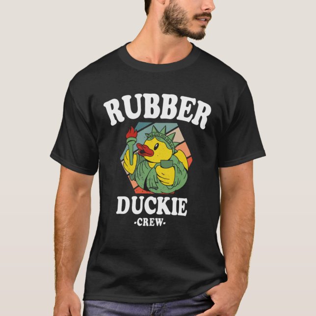 T-shirt Rubber Duck Yellow Duckie Crew Bath Ducks Duckling (Devant)