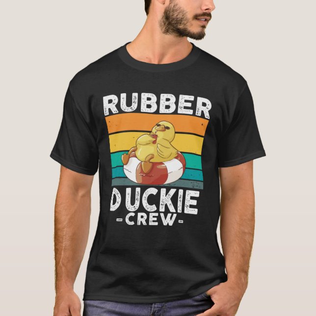 T-shirt Rubber Duck Yellow Duckie Crew Bath Ducks Duckling (Devant)