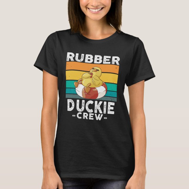 T-shirt Rubber Duck Yellow Duckie Crew Bath Ducks Duckling (Devant)