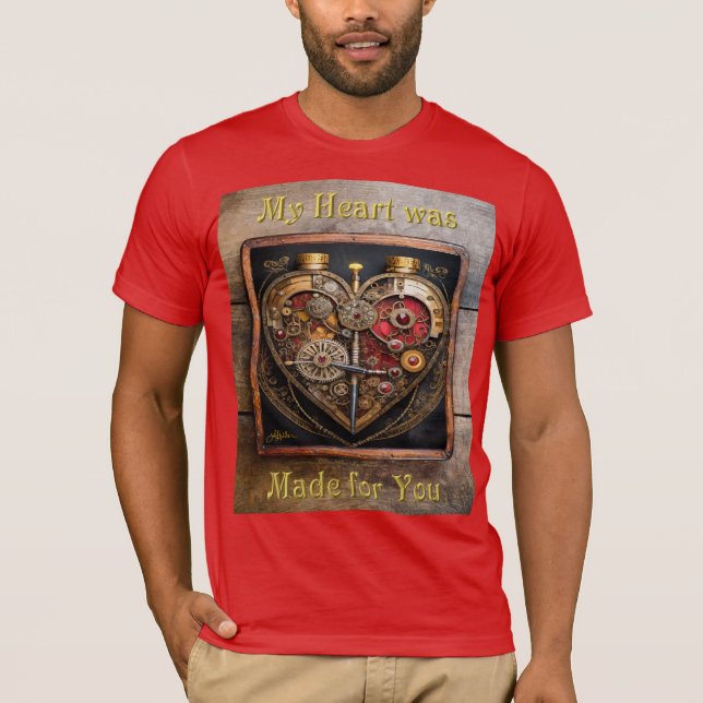 T-shirt Rubies Et Engrenages Coeur Steampunk Series (Devant)