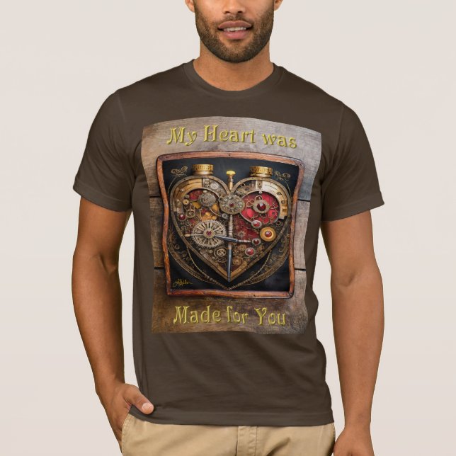 T-shirt Rubis Et Engrenages Série Steampunk Heart (Devant)