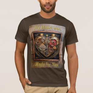 T-shirt Rubis et engrenages Steampunk Cœur sombre