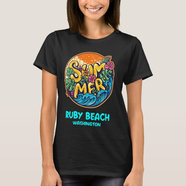 T-shirt Ruby Beach Washington Vacances été Souvenir Hol (Devant)