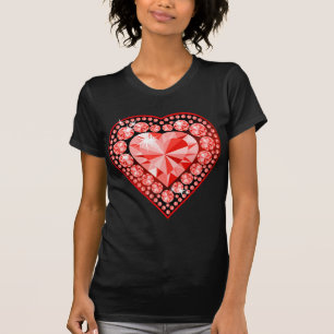 T-shirt Ruby Gemstone Heart
