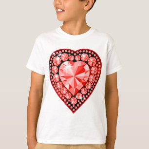 T-shirt Ruby Gemstone Heart