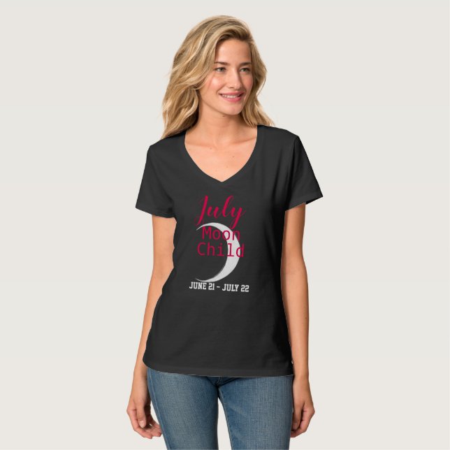 T-shirt Ruby Juillet Zodiac Crescent (Devant entier)
