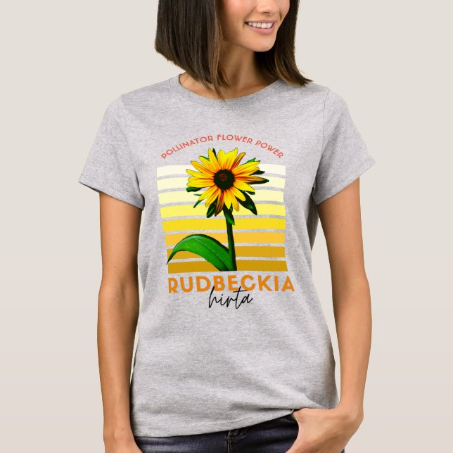 T-shirt Rudbeckia Hirta Black Eyed Susan, Plante autochton (Devant)