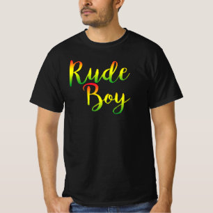 T-shirt Rude Boy - G00d Vibes Seulement Rasta Reggae Racin