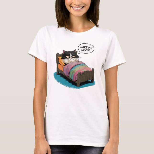 T-shirt Rude Morning Cat (Devant)