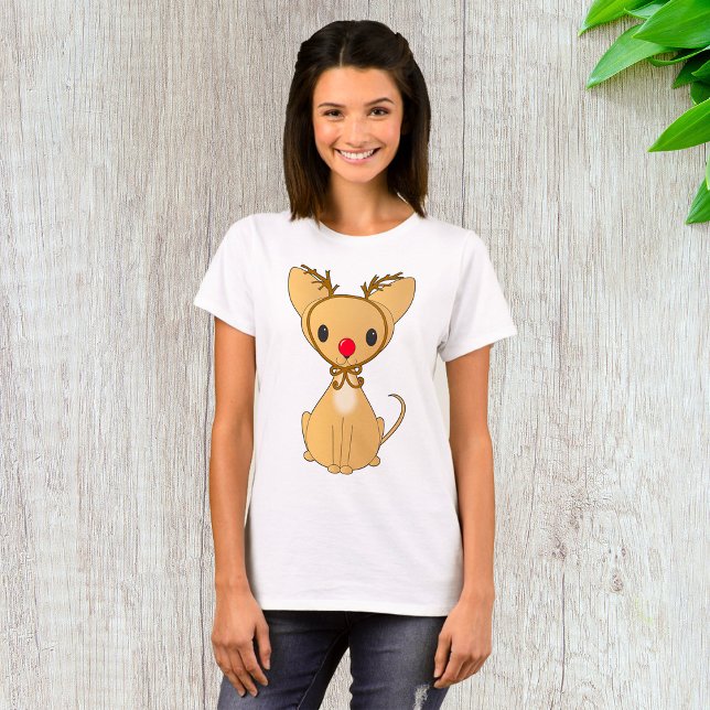 T-shirt Rudolf Chihuahua (Créateur téléchargé)