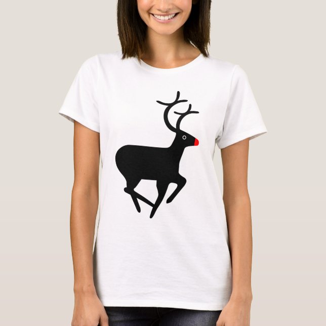 T-shirt Rudolf le renne à nez rouge (Devant)