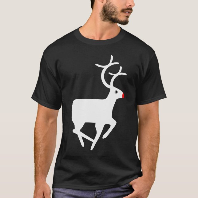 T-shirt Rudolf le renne à nez rouge (Devant)