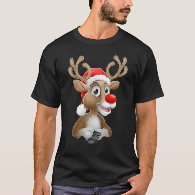T-shirt Rudolf Le Renne Rouge À Nez (Devant)