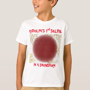 T-shirt Rudolph de Noël 1ère Selfie Dans Une Tempête de Ne