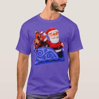 T-shirt Rudolph et Père Noël Rankin Bass Retro Vintage
