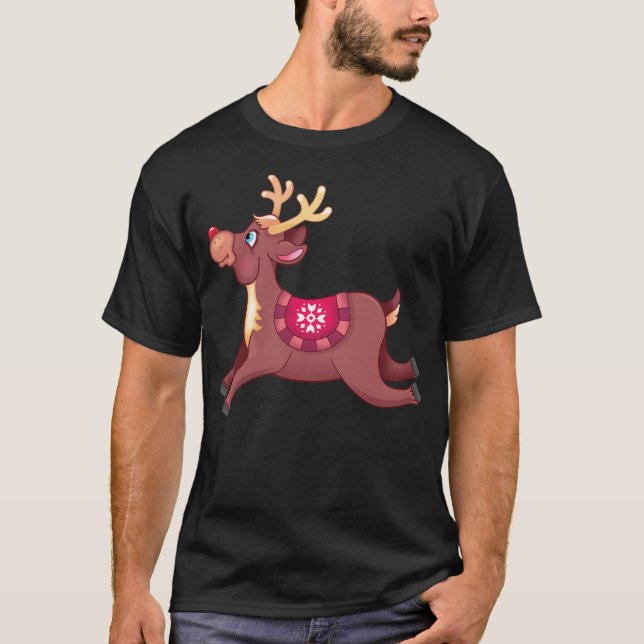 T-shirt Rudolph Le Renne À Nez Rouge (Devant)