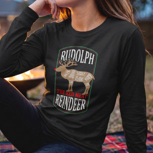 T-shirt Rudolph le Renne à Viande Rouge - Vacances à Humou