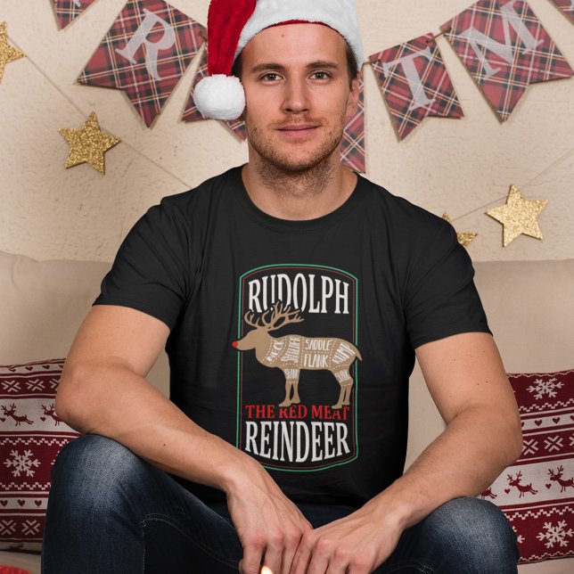 T-shirt Rudolph Le Renne De Viande Rouge (Créateur téléchargé)