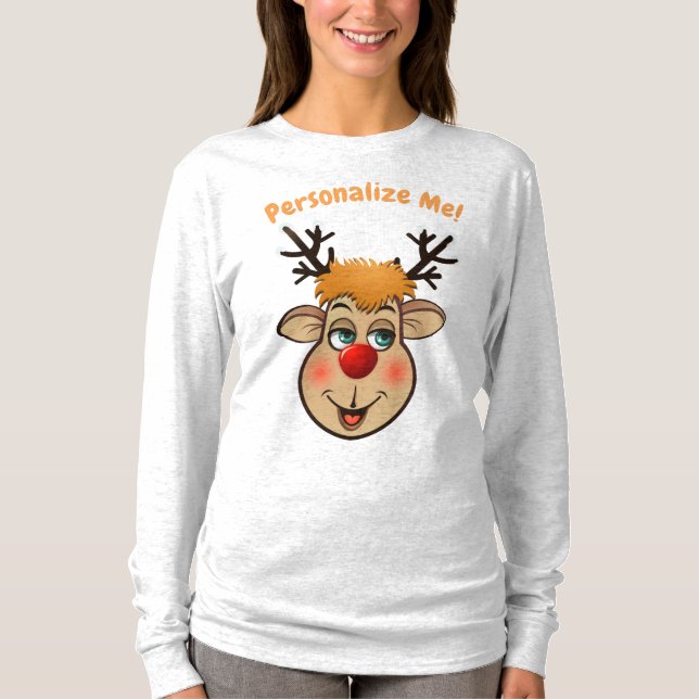 T-shirt Rudolph - Père Noël Renard à nez rouge (Devant)