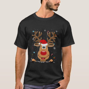 T-shirt Rudolph Red Nose Reindeer Père Noël Noël