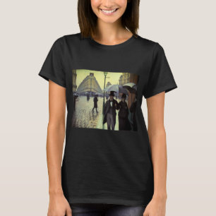 T-shirt Rue de Paris par temps de pluie par Gustave Caille
