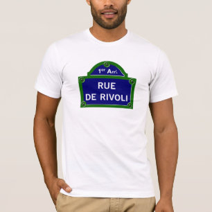 T-shirt Rue de Rivoli, plaque de rue de Paris