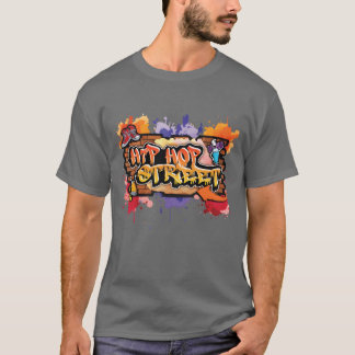 T-shirt Rue Hip Hop avec fond abstrait cadeau